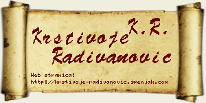 Krstivoje Radivanović vizit kartica